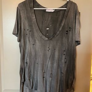 Grey Distressed Tee